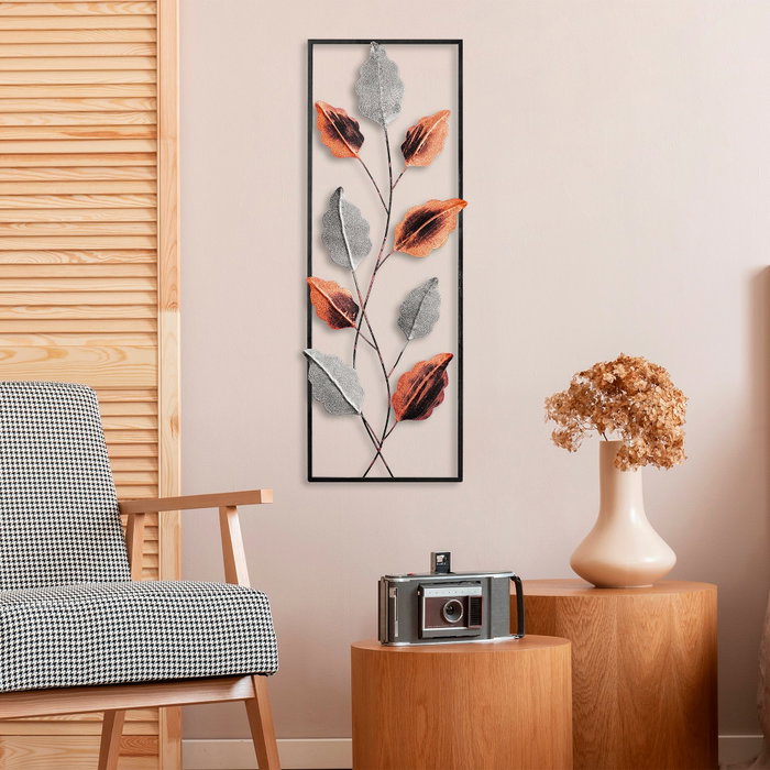 Wallity Fagus Escultura de Pared de Metal Multicolor